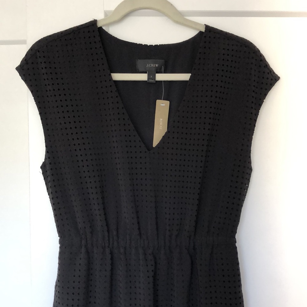 J.Crew - perforated drapey crepe dress
